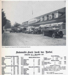 Teil des Wagenparks der Rottal AG 1929.