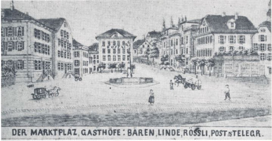 Hauptplatz um 1870